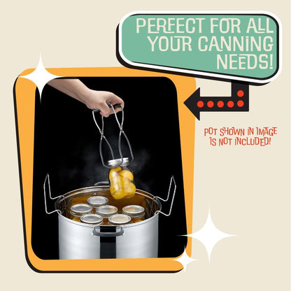 7 Pieces Premium Stainless Steel Canning Set Starter Kit W/ Rack. No Rust, Extra Stability. BULK PACKS (Canning Set)